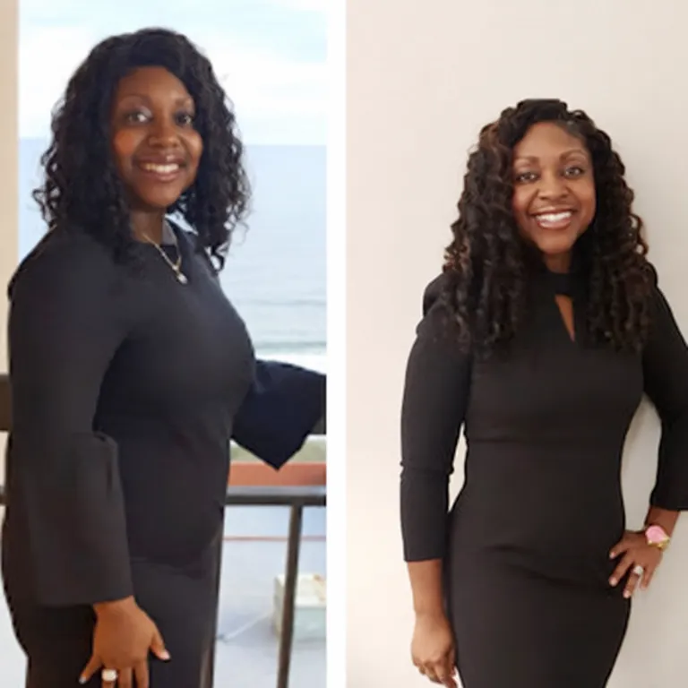 SlimRX patient before and after weight loss photos: Lost 46 Pounds