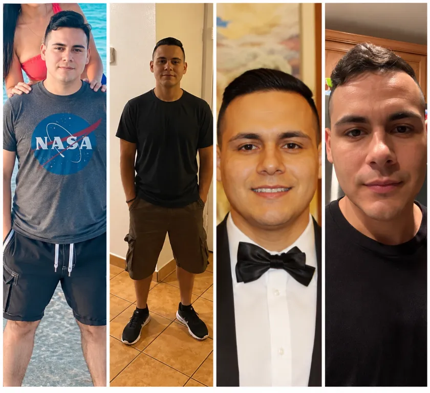 SlimRX patient before and after weight loss photos: 185 to 150 lbs